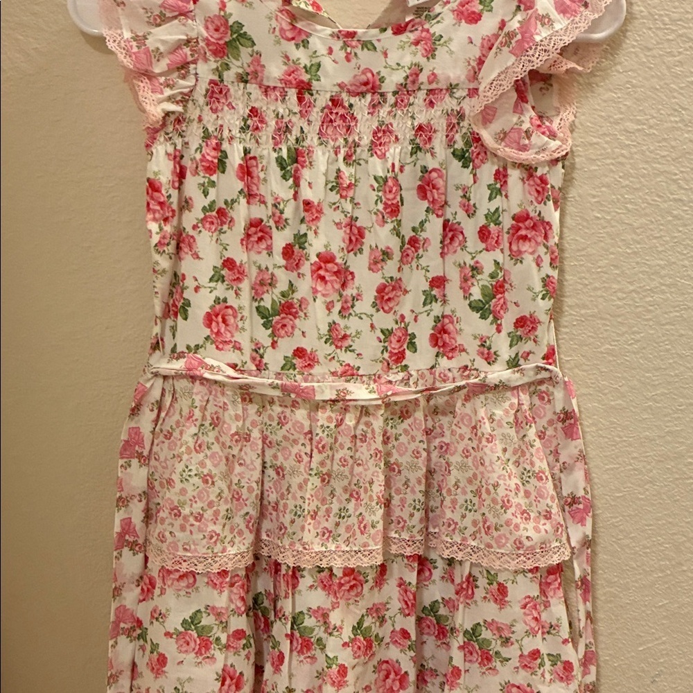 LoveShackFancy Pink Floral Kids Formal Dress NEW 🆕 - Picture 3 of 7